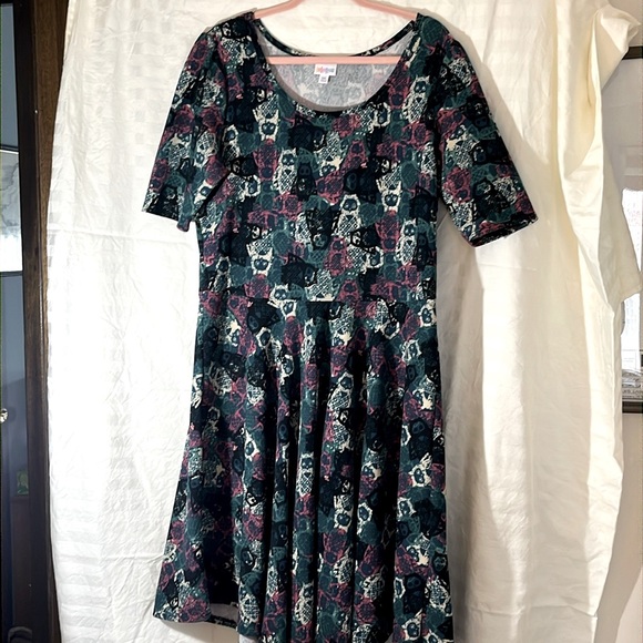 Lularoe  owl skater dress 3x - Picture 1 of 2